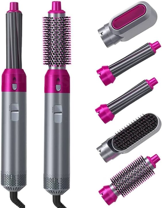 5 in 1 Multifunctional Electric Comb Negative Ion StraightComb Curling Iron Detachable Bruening Brush Hair Dryer