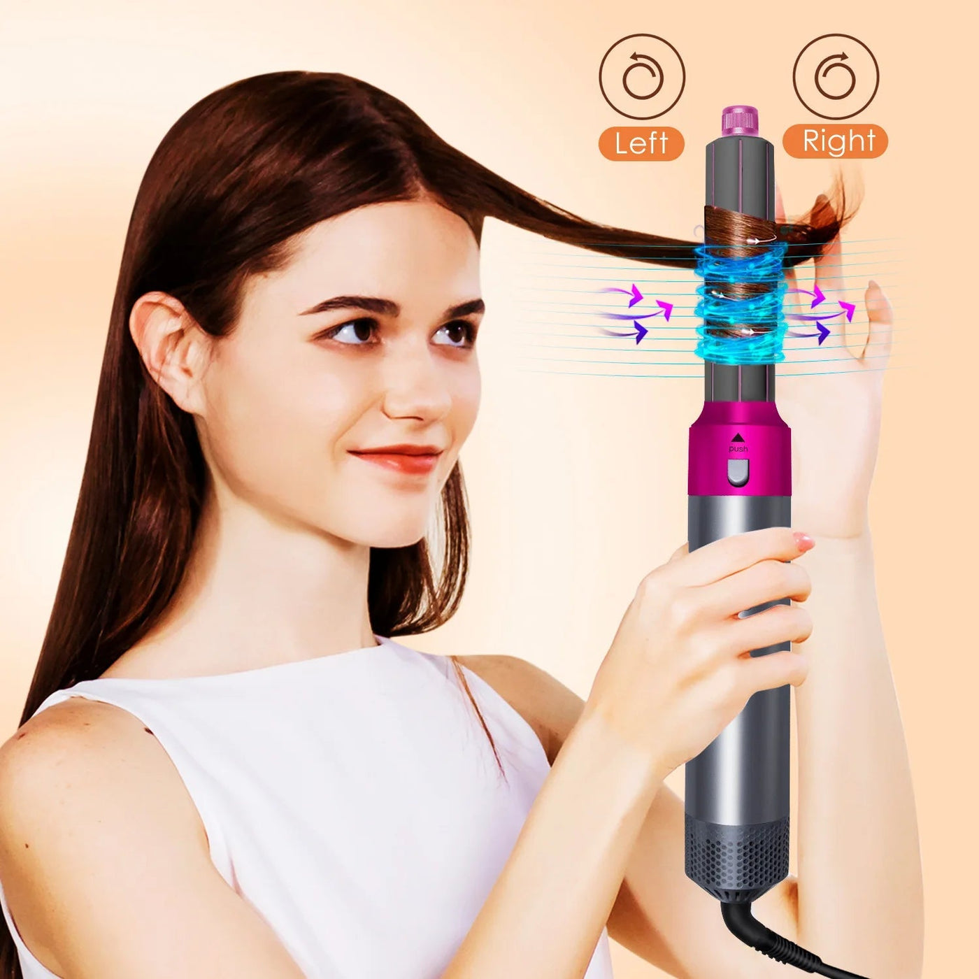 5 in 1 Multifunctional Electric Comb Negative Ion StraightComb Curling Iron Detachable Bruening Brush Hair Dryer