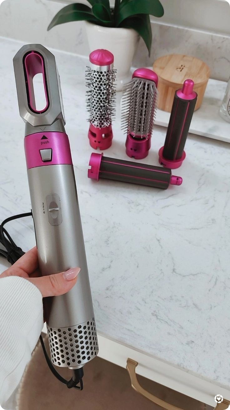 5 in 1 Multifunctional Electric Comb Negative Ion StraightComb Curling Iron Detachable Bruening Brush Hair Dryer